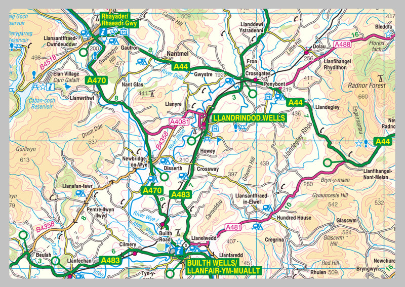 Powys County Map– I Love Maps