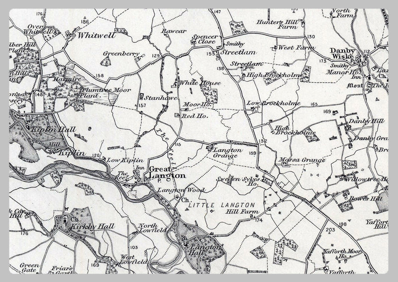1850 Northallerton and Stockton-on-Tees Ordnance Survey Map