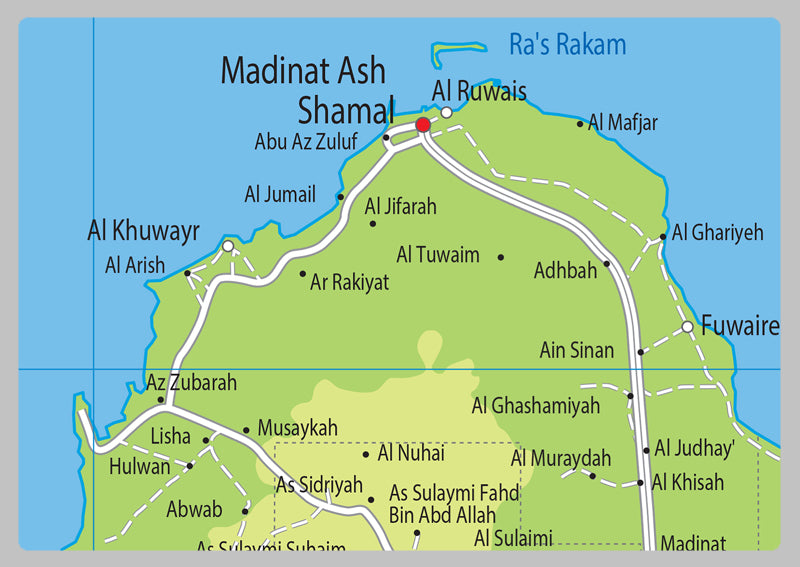 Qatar Physical Map