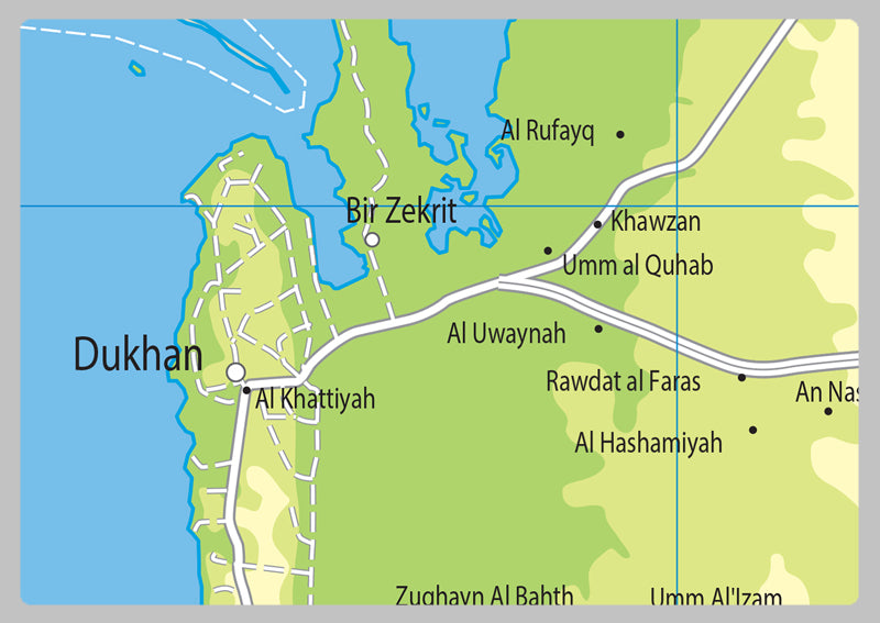 Qatar Physical Map