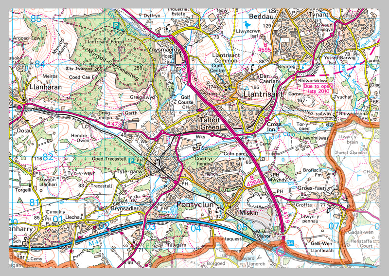 Rhondda Cynon Taf County Map