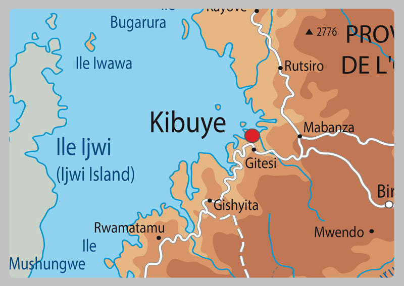 Physical Map of Rwanda - The Oxford Collection