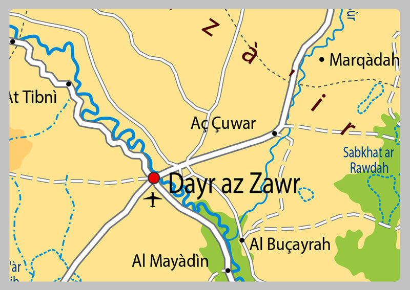 Physical Map of Syria - The Oxford Collection