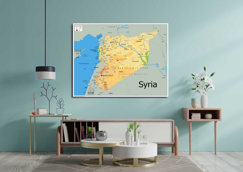 Physical Map of Syria - The Oxford Collection