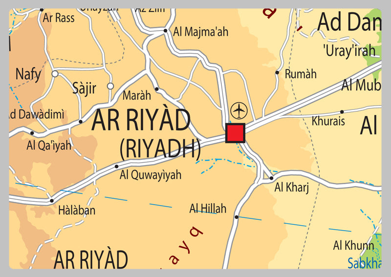 Saudi Arabia Physical Map– I Love Maps