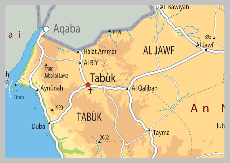 Saudi Arabia Physical Map