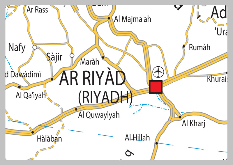 Saudi Arabia Road Map– I Love Maps