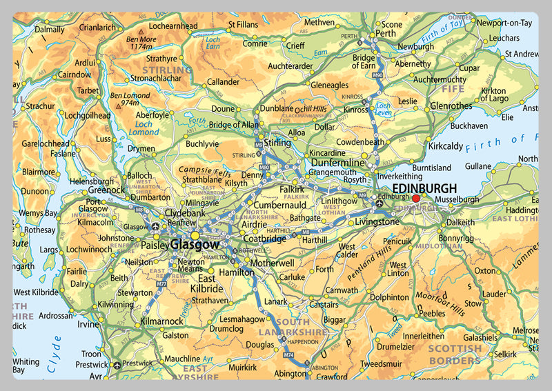 Scotland Physical Map