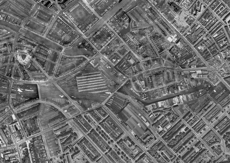 Post-War 1947 London Aerial Map - Bayswater