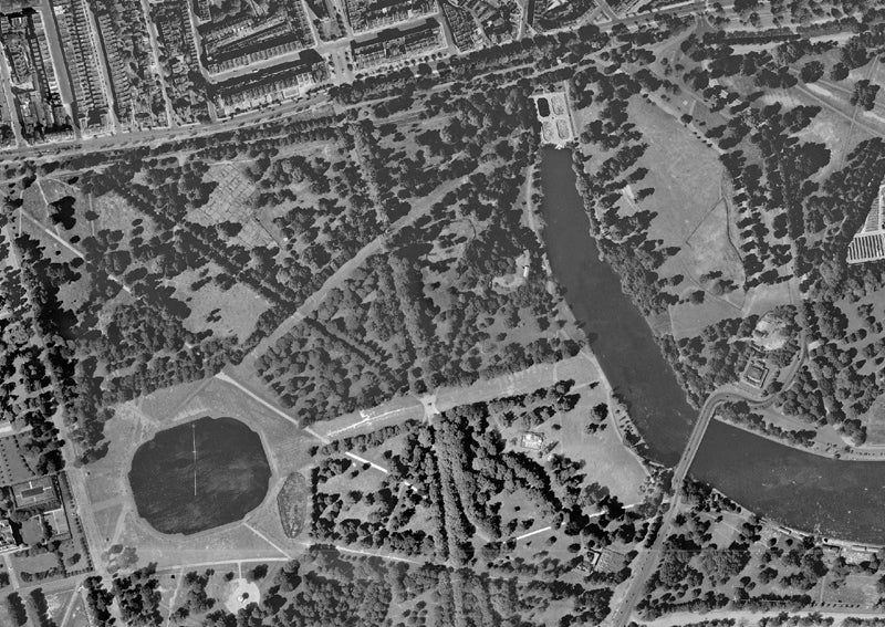 Post-War 1947 London Aerial Map - Bayswater