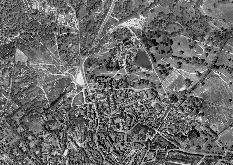 Post-War 1947 London Aerial Map - Camden