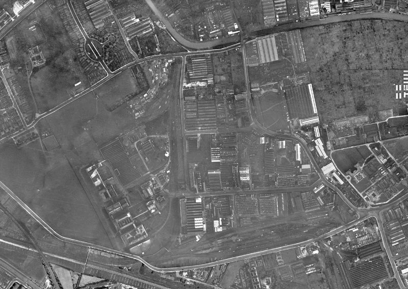 Post-War 1947 London Aerial Map - Alperton