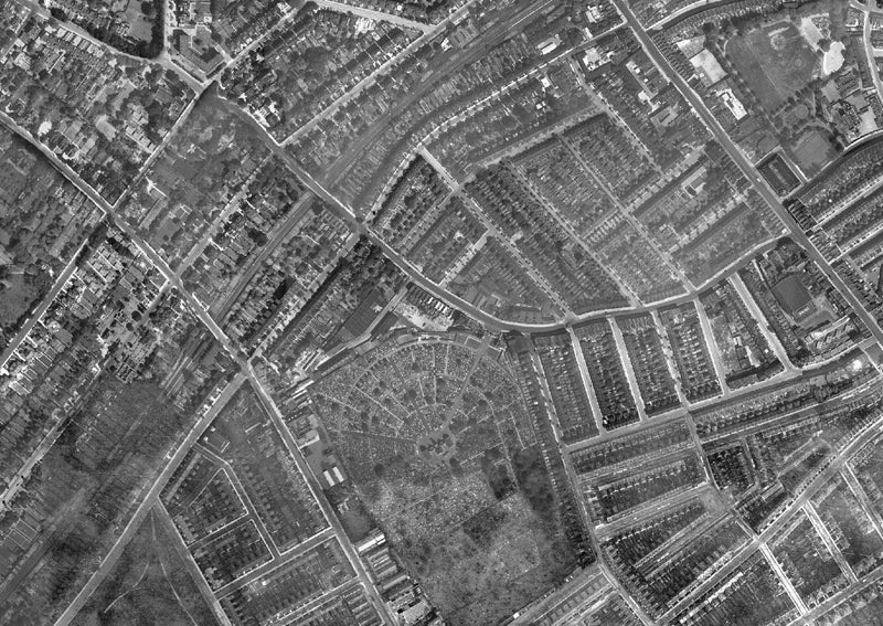 Post-War 1947 London Aerial Map - Kilburn