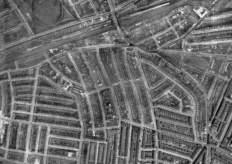Post-War 1947 London Aerial Map - Kilburn