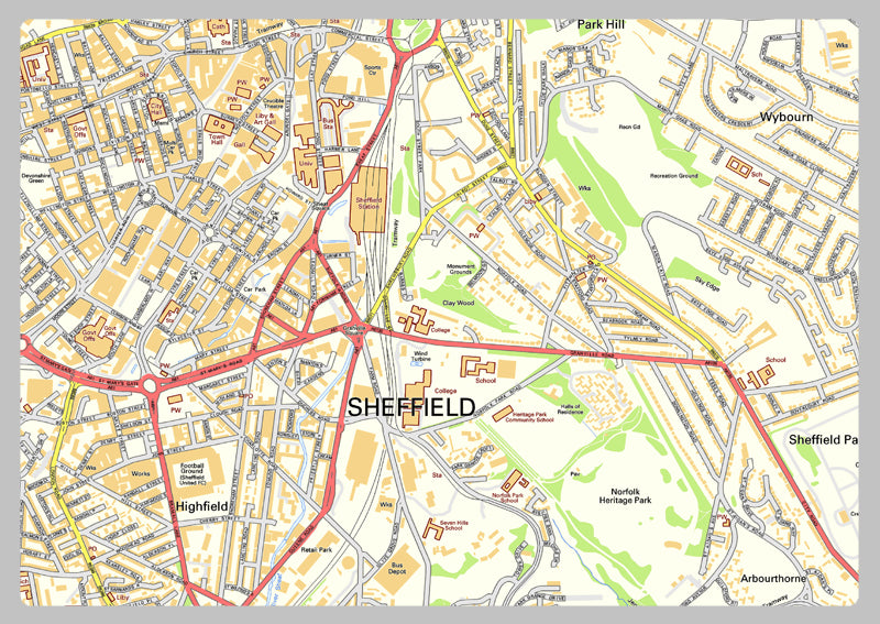 Sheffield Street Map