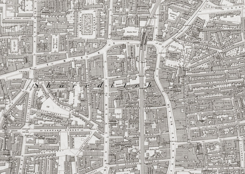 London 1872 Ordnance Survey Map - Sheet XXVII - Shoreditch