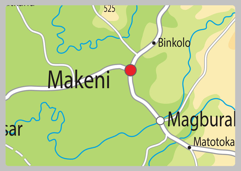 Physical Map of Sierra Leone - The Oxford Collection