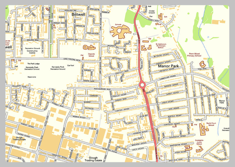 Slough Street Map