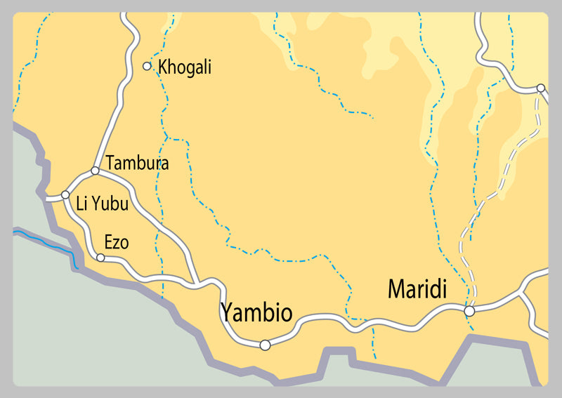 Physical Map of South Sudan - The Oxford Collection