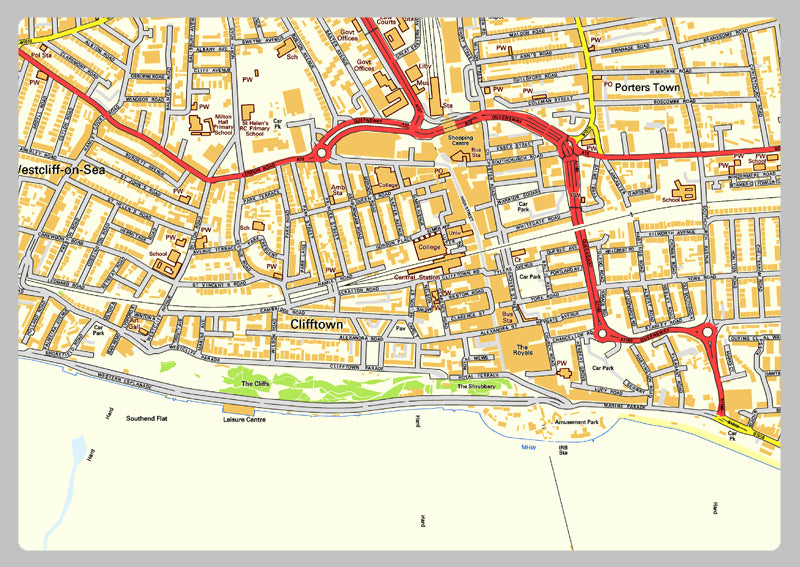 Southend on Sea Street Map
