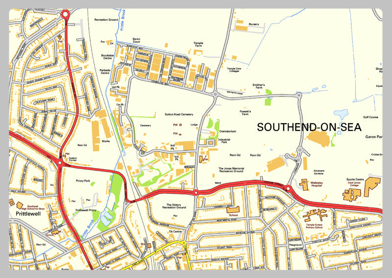 Southend on Sea Street Map