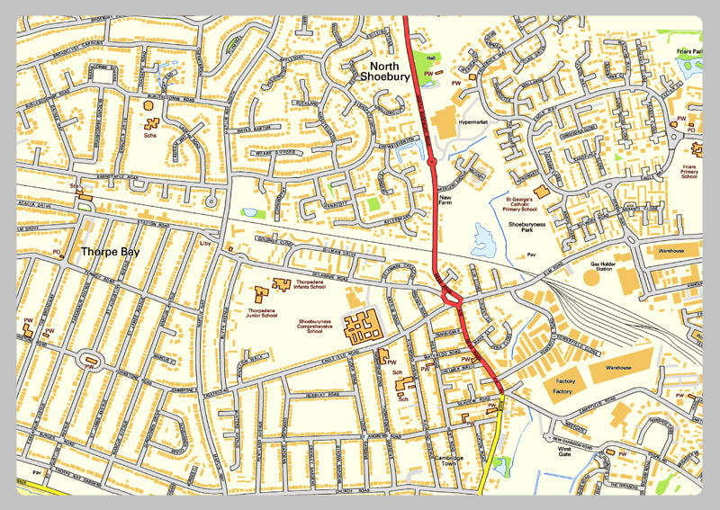 Southend on Sea Street Map