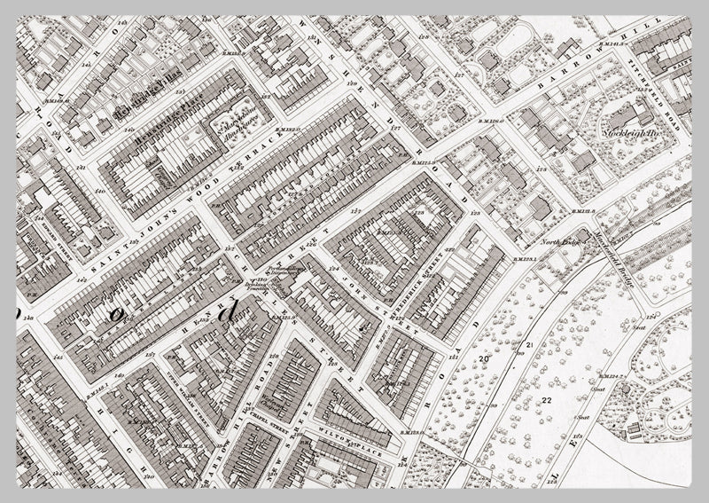 London 1872 Ordnance Survey Map - Sheet XXIV - St John's Wood