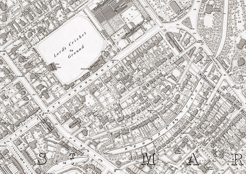 London 1872 Ordnance Survey Map - Sheet XXIV - St John's Wood
