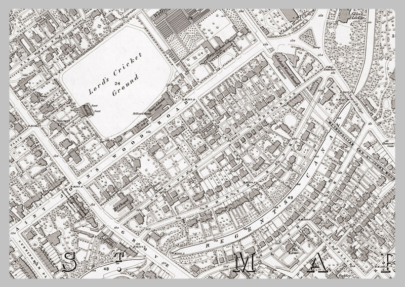 London 1872 Ordnance Survey Map - Sheet XXIV - St John's Wood