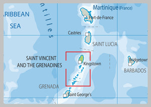 Physical Map of St Vincent - The Oxford Collection– I Love Maps