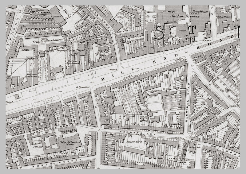 London 1872 Ordnance Survey Map - Sheet XXXVII - Stepney