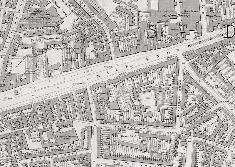 London 1872 Ordnance Survey Map - Sheet XXXVII - Stepney