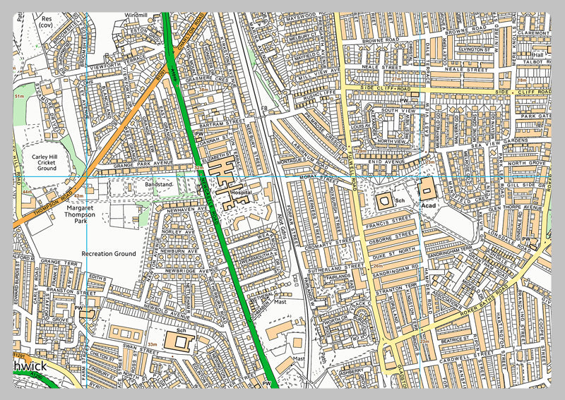 Sunderland Street Map