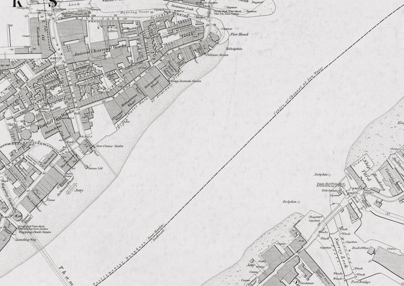London 1872 Ordnance Survey Map - Sheet XLVI - Surrey Docks