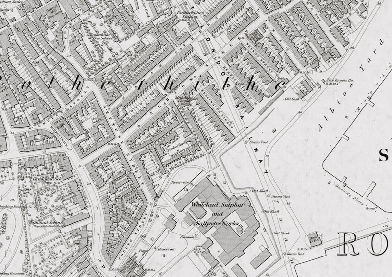 London 1872 Ordnance Survey Map - Sheet XLVI - Surrey Docks