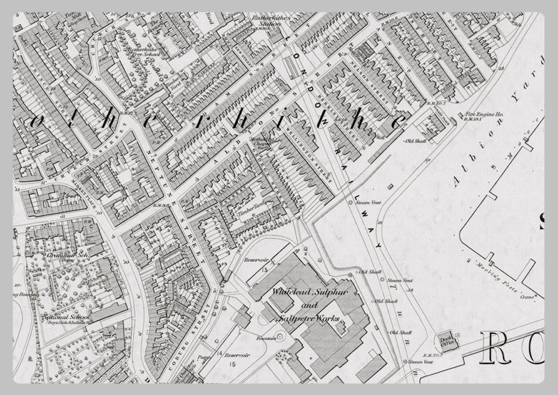 London 1872 Ordnance Survey Map - Sheet XLVI - Surrey Docks