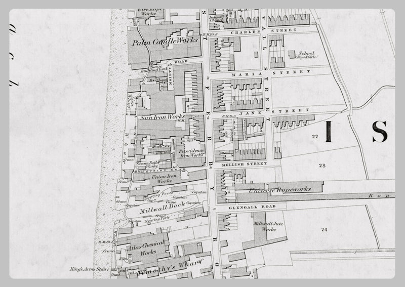 London 1872 Ordnance Survey Map - Sheet XLVI - Surrey Docks