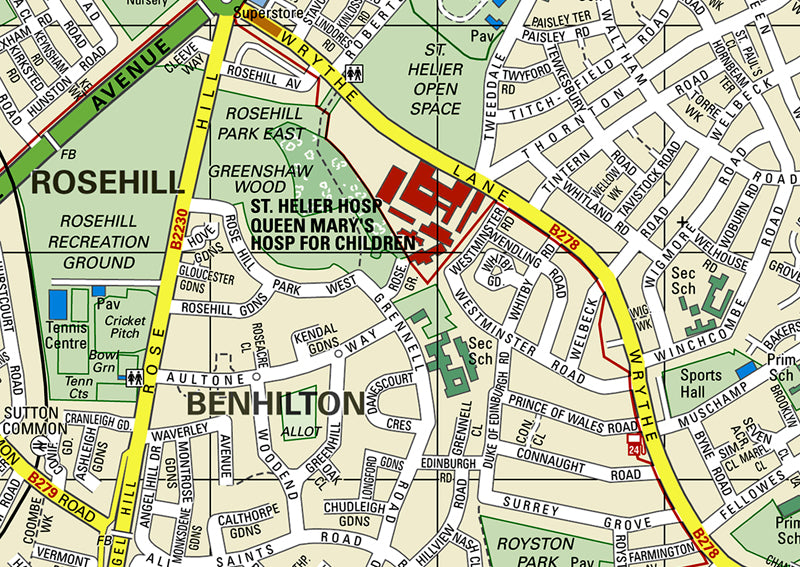 Sutton London Borough Map– I Love Maps