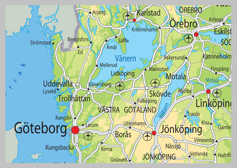 Sweden Physical Map