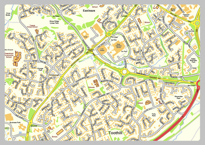 Swindon Street Map