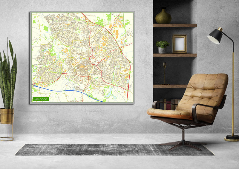 Swindon Street Map
