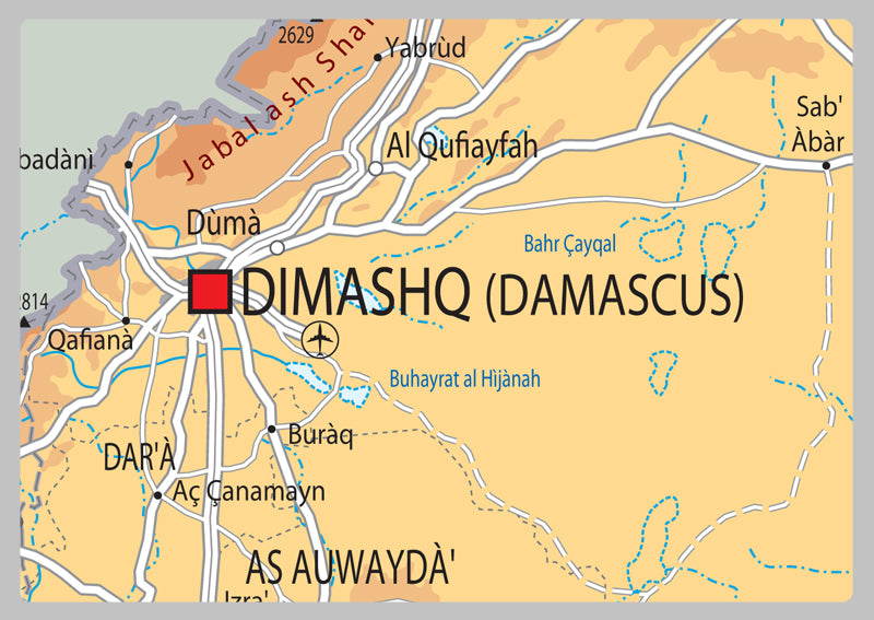 Syria Physical Map