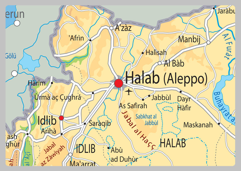 Syria Physical Map