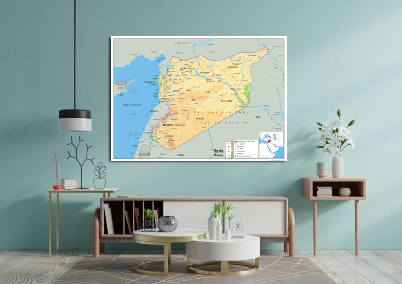 Syria Physical Map