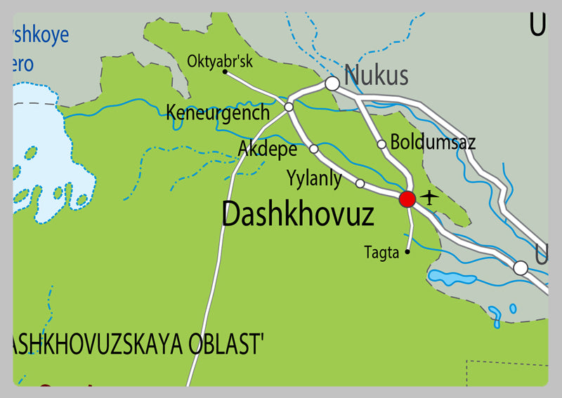 Physical Map of Turkmenistan - The Oxford Collection