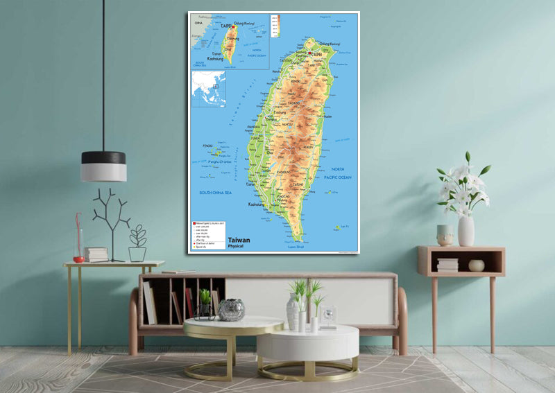 Taiwan Physical Map