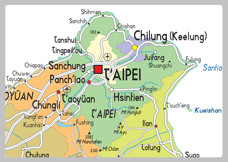 Taiwan Political Map