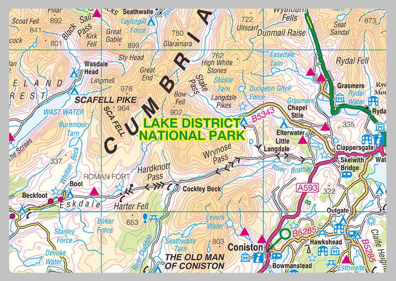 The Lake District National Park Map Poster Print– I Love Maps