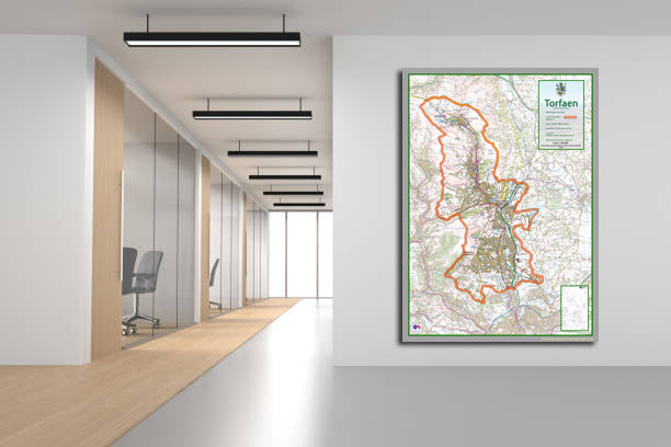 Torfaen County Map