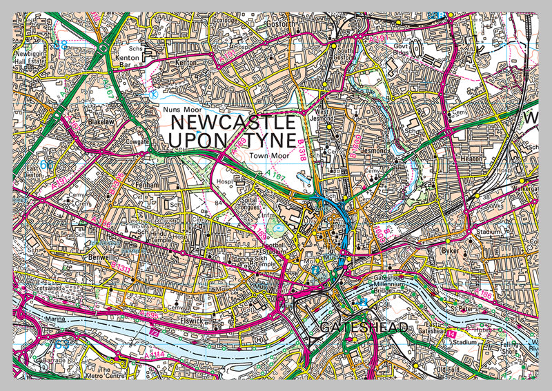 Tyne & Wear County Map